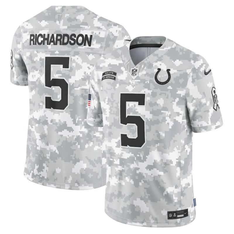 Men Indianapolis Colts #5 Richardson Nike Arctic Camo 2024 Salute to Service Limited NFL Jersey